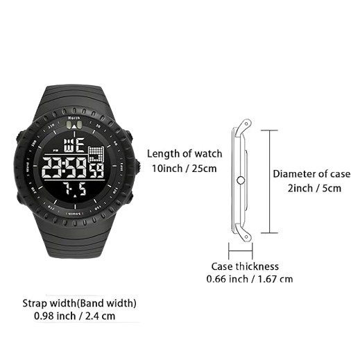 Sports Outdoor Waterproof Military Date Multi-Function LED Watches for Men
