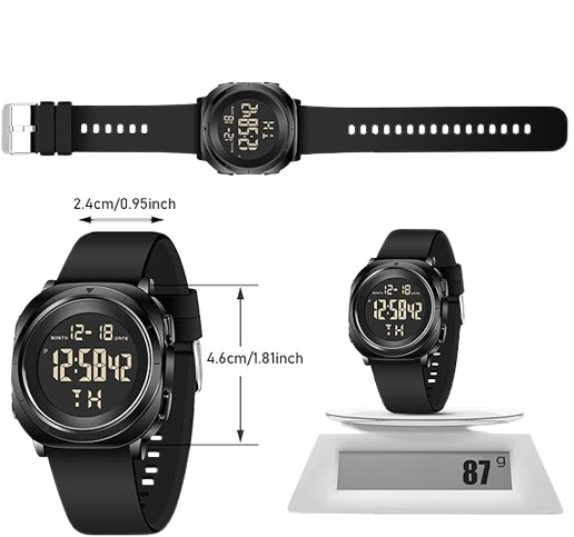 Men's Gold Digital Waterproof Running Wristwatch for Men Tactical Dive Military Sports Low-cost Digital Black Men's Wristwatches