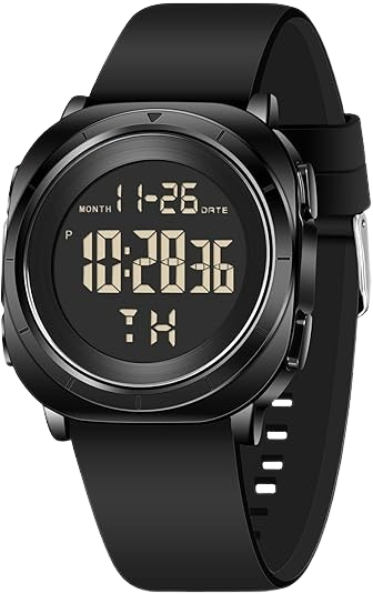 Men's Gold Digital Waterproof Running Wristwatch for Men Tactical Dive Military Sports Low-cost Digital Black Men's Wristwatches