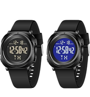 Men's Gold Digital Waterproof Running Wristwatch for Men Tactical Dive Military Sports Low-cost Digital Black Men's Wristwatches