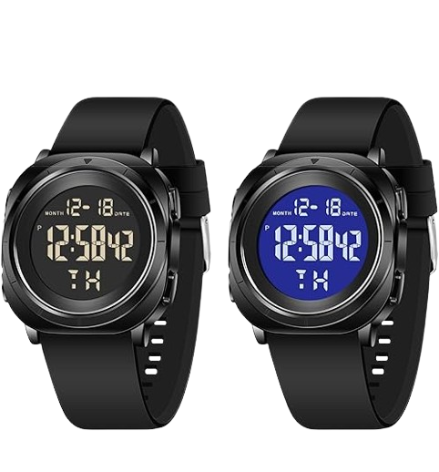Men's Gold Digital Waterproof Running Wristwatch for Men Tactical Dive Military Sports Low-cost Digital Black Men's Wristwatches