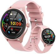Pink Women smart watch, iPhone/Android